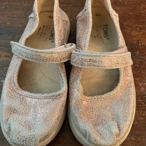 Toms rose gold Mary Jane shoes
